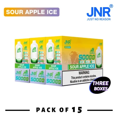 3 Box (15 pcs) Sour Apple Ice | JNR Lion King 50K Puffs Disposable Vape